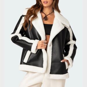 Rocki Oversized Faux Leather Jacket New